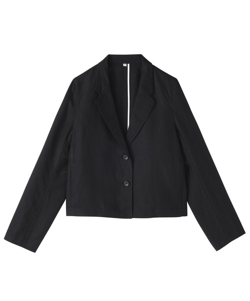 MUJI Labo(ムジラボ)の「〔MUJI Labo〕婦人 リネンリヨセルショートジャケット(その他アウター・レディース・ブラック/カーキ・S/M/L/XL)」の5枚目の写真