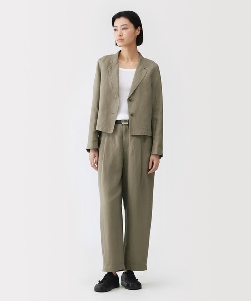 MUJI Labo(ムジラボ)の「〔MUJI Labo〕婦人 リネンリヨセルショートジャケット(その他アウター・レディース・ブラック/カーキ・S/M/L/XL)」の7枚目の写真