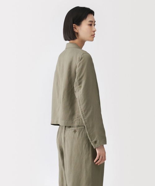 MUJI Labo(ムジラボ)の「〔MUJI Labo〕婦人 リネンリヨセルショートジャケット(その他アウター・レディース・ブラック/カーキ・S/M/L/XL)」の8枚目の写真