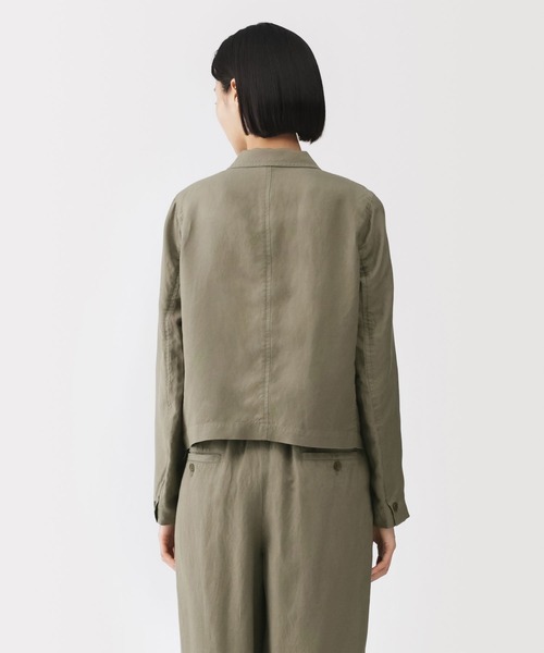 MUJI Labo(ムジラボ)の「〔MUJI Labo〕婦人 リネンリヨセルショートジャケット(その他アウター・レディース・ブラック/カーキ・S/M/L/XL)」の9枚目の写真