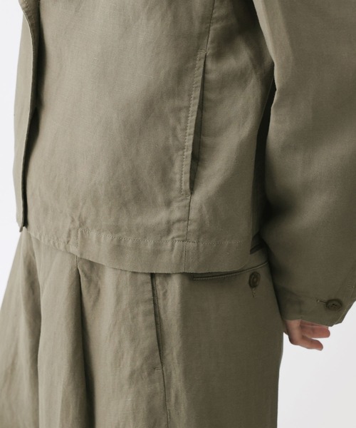 MUJI Labo(ムジラボ)の「〔MUJI Labo〕婦人 リネンリヨセルショートジャケット(その他アウター・レディース・ブラック/カーキ・S/M/L/XL)」の11枚目の写真