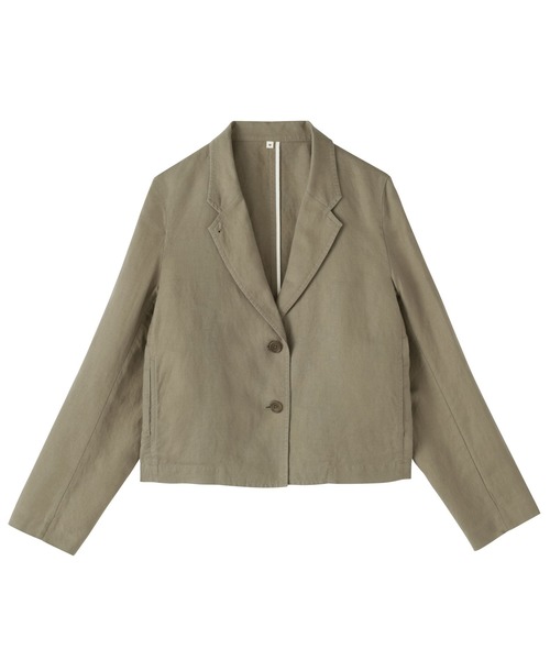 MUJI Labo(ムジラボ)の「〔MUJI Labo〕婦人 リネンリヨセルショートジャケット(その他アウター・レディース・ブラック/カーキ・S/M/L/XL)」の13枚目の写真