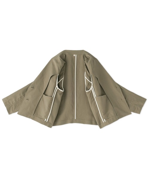 MUJI Labo(ムジラボ)の「〔MUJI Labo〕婦人 リネンリヨセルショートジャケット(その他アウター・レディース・ブラック/カーキ・S/M/L/XL)」の12枚目の写真