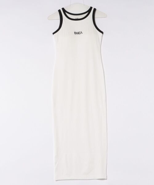 RVCA(ルーカ)の「RVCA/ルーカ ワンピース ロング丈 OLD ENGLISH RIB TANK DRES BG043356(ワンピース・レディース・ホワイト/ブラック・M)」の7枚目の写真