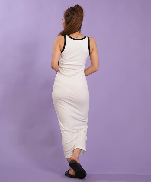 RVCA(ルーカ)の「RVCA/ルーカ ワンピース ロング丈 OLD ENGLISH RIB TANK DRES BG043356(ワンピース・レディース・ホワイト/ブラック・M)」の15枚目の写真