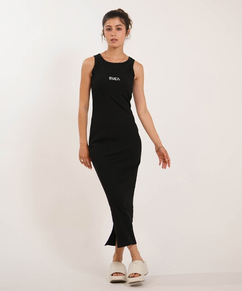 RVCA(ルーカ)の「RVCA/ルーカ ワンピース ロング丈 OLD ENGLISH RIB TANK DRES BG043356(ワンピース・レディース・ホワイト/ブラック・M)」の10枚目の写真