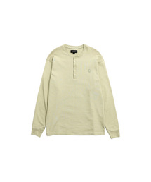 999HUMANITY（999ヒューマニティ）の「EVD ヘンリーネックロングスリーブTシャツ（ライトグリーン）（Tシャツ/カットソー）」