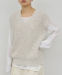GALLARDAGALANTE | 【HERITANOVUM】リネンコットンニットベスト(ニット/セーター)