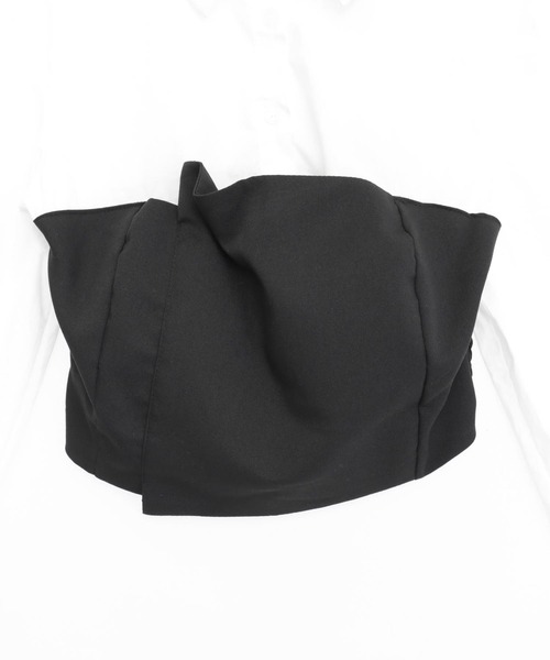 ANAP（アナップ）の「Kギャル ブラウス × ボックスプリーツ セットアップ（シャツ/ブラウス・レディース・ブラック×ホワイト/グレー×ホワイト・F）」の14枚目の写真