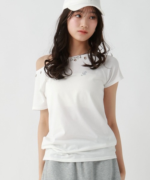セール】EYELETオフショルTシャツ（Tシャツ/カットソー）｜repipi