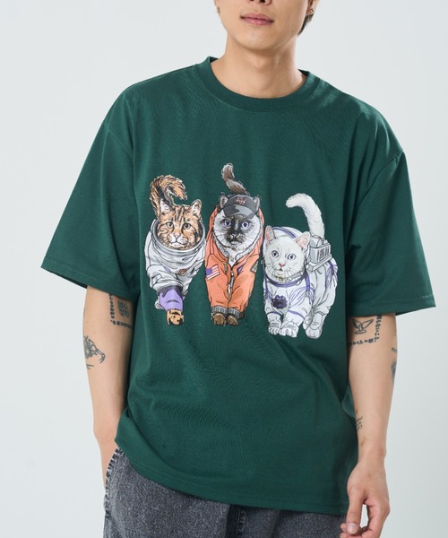 スペースアニマル柄TEE(M1)（Tシャツ/カットソー）｜CORISCO（コリスコ