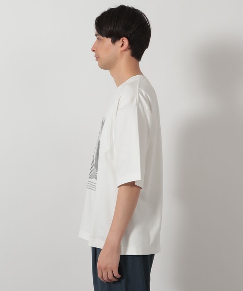 LAKOLE（ラコレ）の「幾何学プリントスムースT / 654133（Tシャツ/カットソー・メンズ・ブラック/ホワイト・MEDIUM/LARGE）」の5枚目の写真