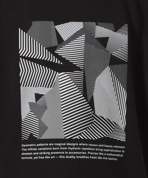 LAKOLE（ラコレ）の「幾何学プリントスムースT / 654133（Tシャツ/カットソー・メンズ・ブラック/ホワイト・MEDIUM/LARGE）」の12枚目の写真