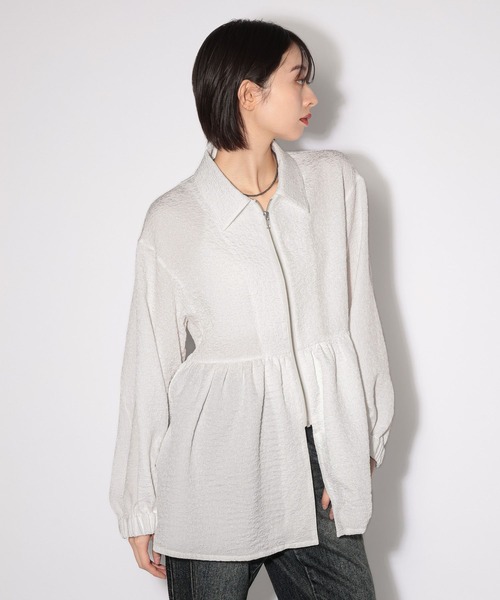 PAGEBOY（ページボーイ）の「シアージャガードペプラムブルゾン（ブルゾン・レディース・ブラック/オフホワイト・FREE）」の7枚目の写真