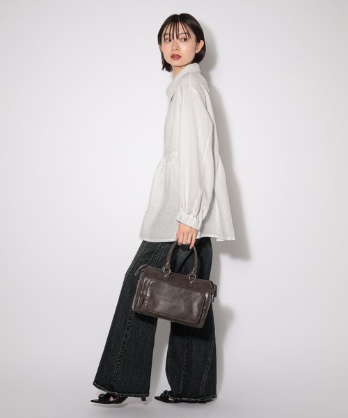 PAGEBOY（ページボーイ）の「シアージャガードペプラムブルゾン（ブルゾン・レディース・ブラック/オフホワイト・FREE）」の5枚目の写真