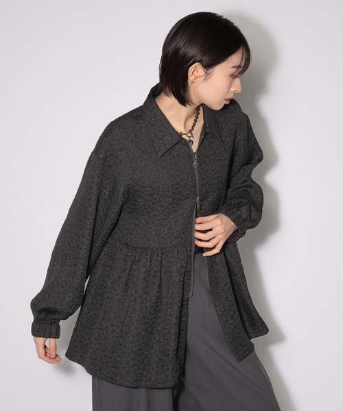 PAGEBOY（ページボーイ）の「シアージャガードペプラムブルゾン（ブルゾン・レディース・ブラック/オフホワイト・FREE）」の12枚目の写真