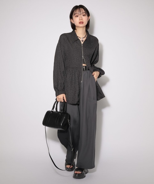 PAGEBOY（ページボーイ）の「シアージャガードペプラムブルゾン（ブルゾン・レディース・ブラック/オフホワイト・FREE）」の9枚目の写真