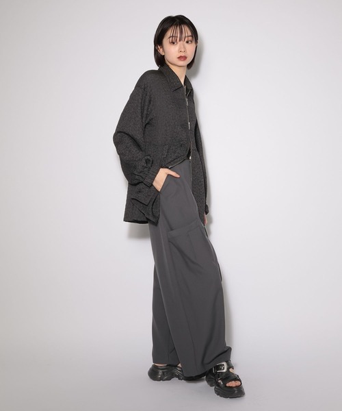 PAGEBOY（ページボーイ）の「シアージャガードペプラムブルゾン（ブルゾン・レディース・ブラック/オフホワイト・FREE）」の10枚目の写真