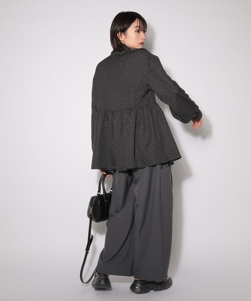 PAGEBOY（ページボーイ）の「シアージャガードペプラムブルゾン（ブルゾン・レディース・ブラック/オフホワイト・FREE）」の11枚目の写真