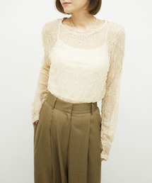lace gather top