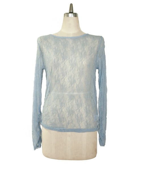 My shawty(マイシャウティー)の「lace gather top(Tシャツ/カットソー・レディース・アイボリー/ブラック/ライトブルー/ベージュ・FREE)」の5枚目の写真