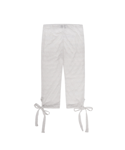 TUOMIO（トゥオミオ）の「STRAPPY FLOWER LEGGINGS [WHITE]（その他パンツ・レディース・その他・F）」の2枚目の写真