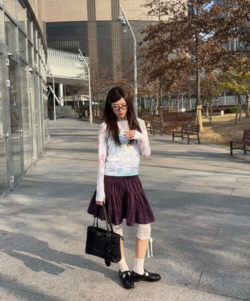 TUOMIO（トゥオミオ）の「STRAPPY FLOWER LEGGINGS [WHITE]（その他パンツ・レディース・その他・F）」の5枚目の写真