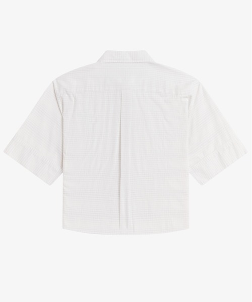 FRED PERRY(フレッドペリー)の「Open Weave Chequerboard Shirt/オープンウィーブチェッカーボードシャツ(シャツ/ブラウス・レディース・ホワイト・10)」の8枚目の写真