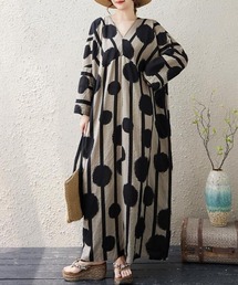 semplice（センプリチェ）の「V ネック ルーズフィット ワンピース（ワンピース）」