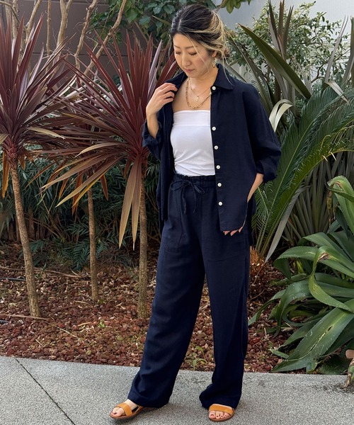 BANANA REPUBLIC FACTORY STORE(バナナリパブリック ファクトリーストア)の「BANANA REPUBLIC FACTORY STORE 日本限定 オーバーサイズ リネンシャツ(シャツ/ブラウス・レディース・ベージュ/ベージュ系その他/ホワイト/グリーン/ネイビー/ピンク・M/S/L/XS)」の19枚目の写真