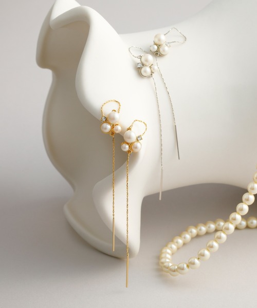 CALIN STANDARD(カリンスタンダード)の「◆金属アレルギー対応◆◆made in japan◆ビジュー アメリカンピアス(ピアス(両耳用)・レディース・シルバー/ゴールド・FREE)」の5枚目の写真