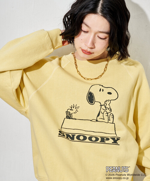 セール】【Snoopy】ヴィンテージライク プリントスウェット