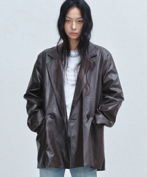 DOUBLE TAILORED JACKET_BROWN