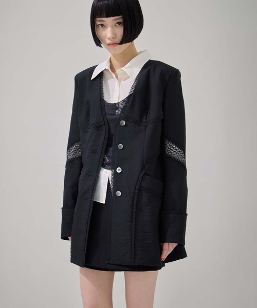 FETICO/フェティコ】《STUDIOUS別注》別注 LACE-PANELED JACKET/レース