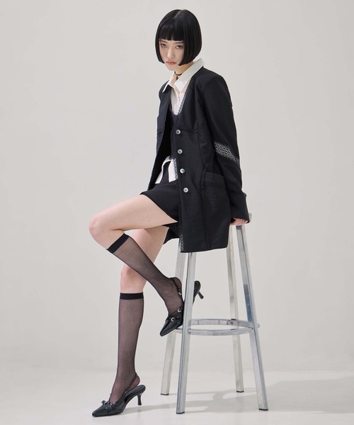 FETICO/フェティコ】《STUDIOUS別注》別注 LACE-PANELED JACKET/レース