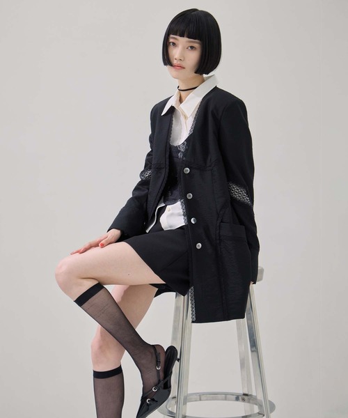 FETICO/フェティコ】《STUDIOUS別注》別注 LACE-PANELED JACKET/レース
