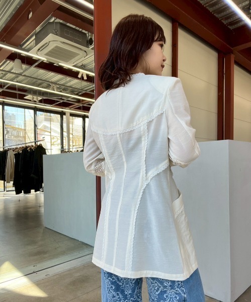 FETICO/フェティコ】《STUDIOUS別注》別注 LACE-PANELED JACKET/レース
