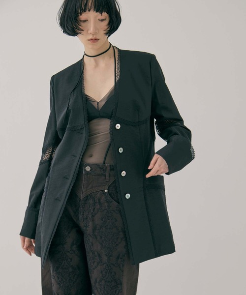 FETICO/フェティコ】《STUDIOUS別注》別注 LACE-PANELED JACKET/レース
