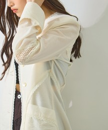 FETICO（フェティコ）の「【FETICO/フェティコ】《STUDIOUS別注》別注 LACE-PANELED JACKET/レースパネルドジャケット/シャツジャケット（ノーカラージャケット）」