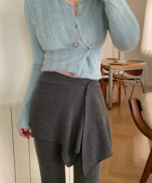 FAVORITO(ファヴォリート)の「ラップスカートフレア パンツセットアップ(その他パンツ・レディース・ブラック/グレー・F)」の10枚目の写真