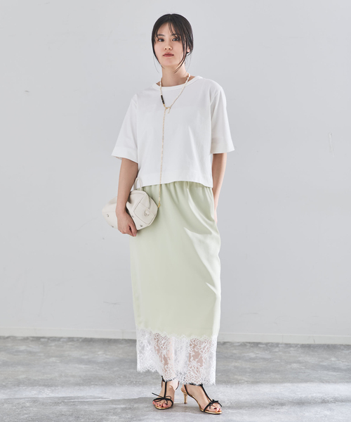 IENA(イエナ)の「クロップドTシャツ(Tシャツ/カットソー・レディース・ブラック/ブラウン系その他/ホワイト/レッド・FREE)」の6枚目の写真
