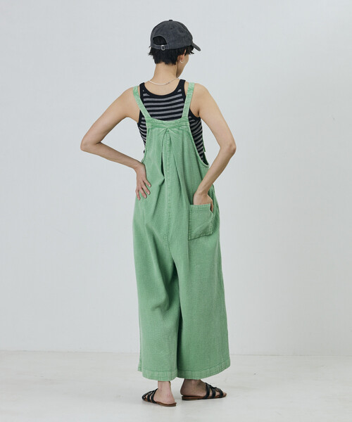 Freada(フリーダ)の「Freada/フリーダ インドダブルガーゼフレアサロペット(サロペット/オーバーオール・レディース・ピンク/グリーン・ONE SIZE)」の7枚目の写真