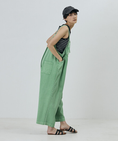 Freada(フリーダ)の「Freada/フリーダ インドダブルガーゼフレアサロペット(サロペット/オーバーオール・レディース・ピンク/グリーン・ONE SIZE)」の8枚目の写真