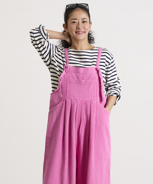 Freada(フリーダ)の「Freada/フリーダ インドダブルガーゼフレアサロペット(サロペット/オーバーオール・レディース・ピンク/グリーン・ONE SIZE)」の14枚目の写真