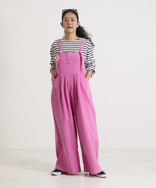 Freada(フリーダ)の「Freada/フリーダ インドダブルガーゼフレアサロペット(サロペット/オーバーオール・レディース・ピンク/グリーン・ONE SIZE)」の17枚目の写真