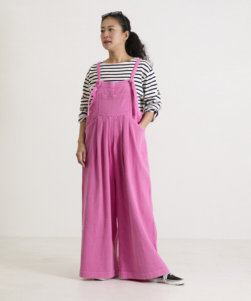 Freada(フリーダ)の「Freada/フリーダ インドダブルガーゼフレアサロペット(サロペット/オーバーオール・レディース・ピンク/グリーン・ONE SIZE)」の19枚目の写真