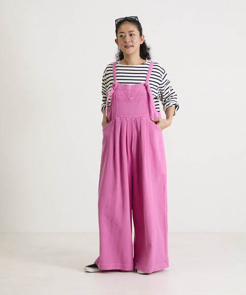 Freada(フリーダ)の「Freada/フリーダ インドダブルガーゼフレアサロペット(サロペット/オーバーオール・レディース・ピンク/グリーン・ONE SIZE)」の22枚目の写真