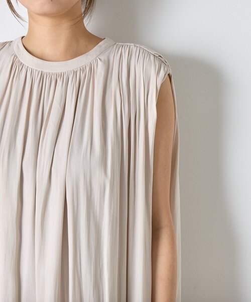 Jena espace merveilleux（ジェナ　エスパスメルヴェイユ）の「ベルト付きギャザーワンピ（ワンピース・レディース・ブラック/チャコールグレー/アイボリー・FREE）」の21枚目の写真