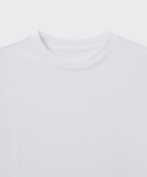 MUSINSA STANDARD KIDS（ムシンサスタンダードキッズ）の「[UVプロテクション] リラックスドクルーネック長袖Tシャツ [ホワイト]（Tシャツ/カットソー・レディース・その他・110/120/130/140/150/160）」の2枚目の写真