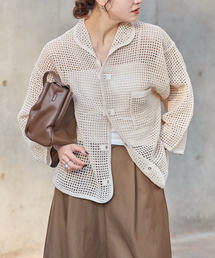 ARMY TWILL（アーミーツイル）の「別注【ARMY TWILL/アーミーツイル】Cotton Mesh Shirt（カーディガン/ボレロ）」